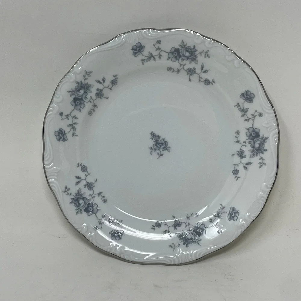 Johann Haviland Blue Garland Bread Butter Plate 6 inch Bavaria Germany Platinum